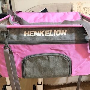 Pink and Gray Dog Carrier